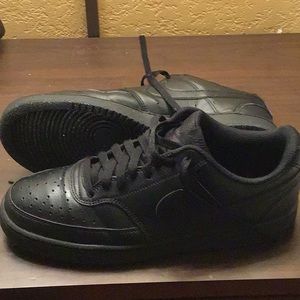 Black Nike court vision Oreo bottoms